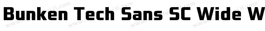 Bunken Tech Sans SC Wide W05XBd字体转换